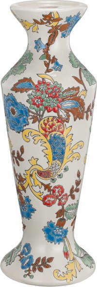 Medium Floral 14 Inch Ceramic Candle Holder