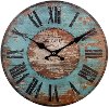 Distressed Blue 12 Inch Wall Clock