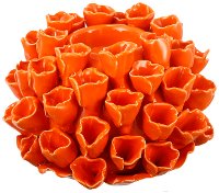 Orange Ceramic Candle Holder