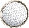 14 Inch Metal and Glass Tray