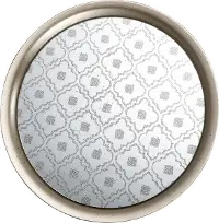15 Inch Metal and Glass Tray