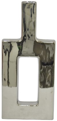 Silver Ceramic 16 Inch Vase