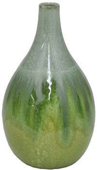 9 Inch Green Ceramic Vase