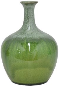 8 Inch Green Ceramic Vase