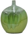 9.5 Inch Green Ceramic Vase