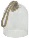 7 Inch Glass Cloche with Rope Handle