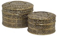 10 Inch Gold Metal Lattice Box