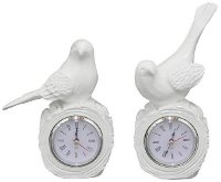 Assorted White Resin Bird Clock