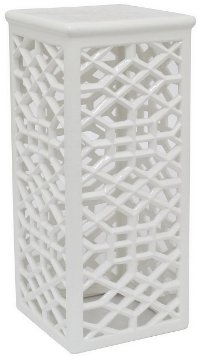 White 17 Inch Ceramic Pedestal