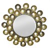 Gold Metal Circles Wall Mirror