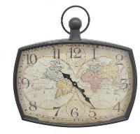World Map Wall Clock