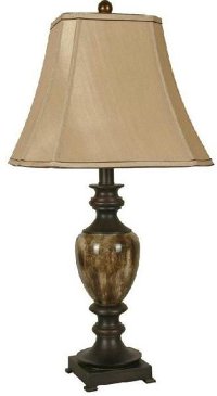 LPS-006/FAUXMARBLE Faux Marble Bronze Table Lamp