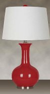 LPSW-013REDWHTSHAD Red Glossy Table Lamp