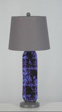 LPS-137/BLUSKATEBRD Blue and Black Skateboard Table Lamp