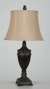 Dark Bronze Poly Resin Table Lamp