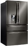 LMXC23746D LG 22.7 Cu. Ft. French Door Refrigerator - 36 Inch Black Stainless Steel Counter Depth-2