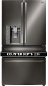 LMXC23746D LG 22.7 Cu. Ft. French Door Refrigerator - 36 Inch Black Stainless Steel Counter Depth-6