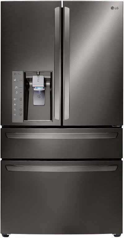 LMXC23746D LG Counter Depth 4 Door French Door Refrigerator - 22.7 cu. ft., 36 Inch Black Stainless Steel