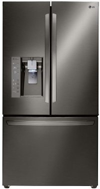 LFXC24726D LG 24 Cu. Ft. French Door Refrigerator - 36 Inch Black Stainless Steel Counter Depth