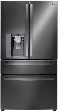 LMXS30776D LG 4 Door French Door-in-Door Refrigerator - 29.7 cu. ft., 36 Inch Black Stainless Steel