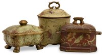 5 Inch Multi-Color Crandle Ceramic Box