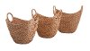15 Inch Woven Water Hyacinth Basket with Handles
