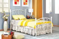 IDF-7706WH White Princess Twin Metal Bed - Belle