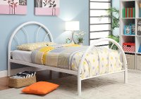 IDF-7712WH-T White Metal Twin Bed - Clarkson