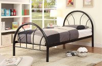 IDF-7712BK-T Black Metal Twin Bed - Clarkson