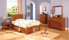 IDF-7903OAK-T Oak Classic Twin Platform Bed - Greece