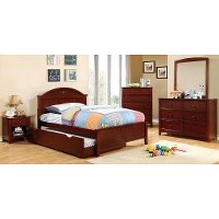 IDF-7942CH-T Cherry Classic Twin Platform Bed - Lexington