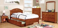 IDF-7942A-F Oak Full Platform Bed - Lexington
