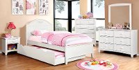 IDF-7942WH-T White Classic Twin Platform Bed - Lexington