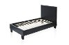 IDF-7008GY-T Gray Leatherette Twin Platform Bed - Manhattan-2