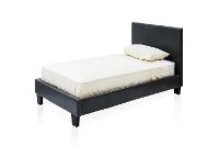 IDF-7008GY-T Gray Leatherette Twin Platform Bed - Manhattan-3