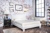 IDF-7008WH-F White Leatherette Full Platform Bed - Manhattan