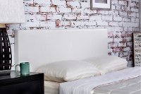 IDF-7008WH-F White Leatherette Full Platform Bed - Manhattan-2