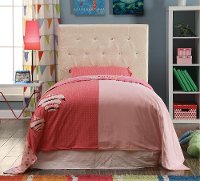 IDF-7794WH-HB-T Pearl White Upholstered Twin Headboard - Milton