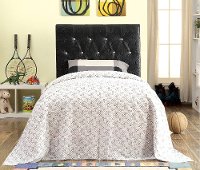 IDF-7794BK-HB-T Black Upholstered Twin Headboard - Milton