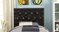 IDF-7794BR-HB-T Brown Upholstered Twin Headboard - Milton