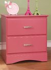 IDF-7941PK-N Pink Youth 2-Drawer Nightstand - Swanson