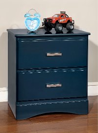 IDF-7941BL-N Blue Youth 2-Drawer Nightstand - Swanson