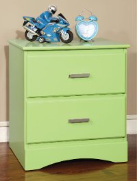 IDF-7941GR-N Green Youth 2-Drawer Nightstand - Swanson