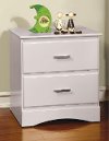 IDF-7941WH-N White Youth 2-Drawer Nightstand - Swanson
