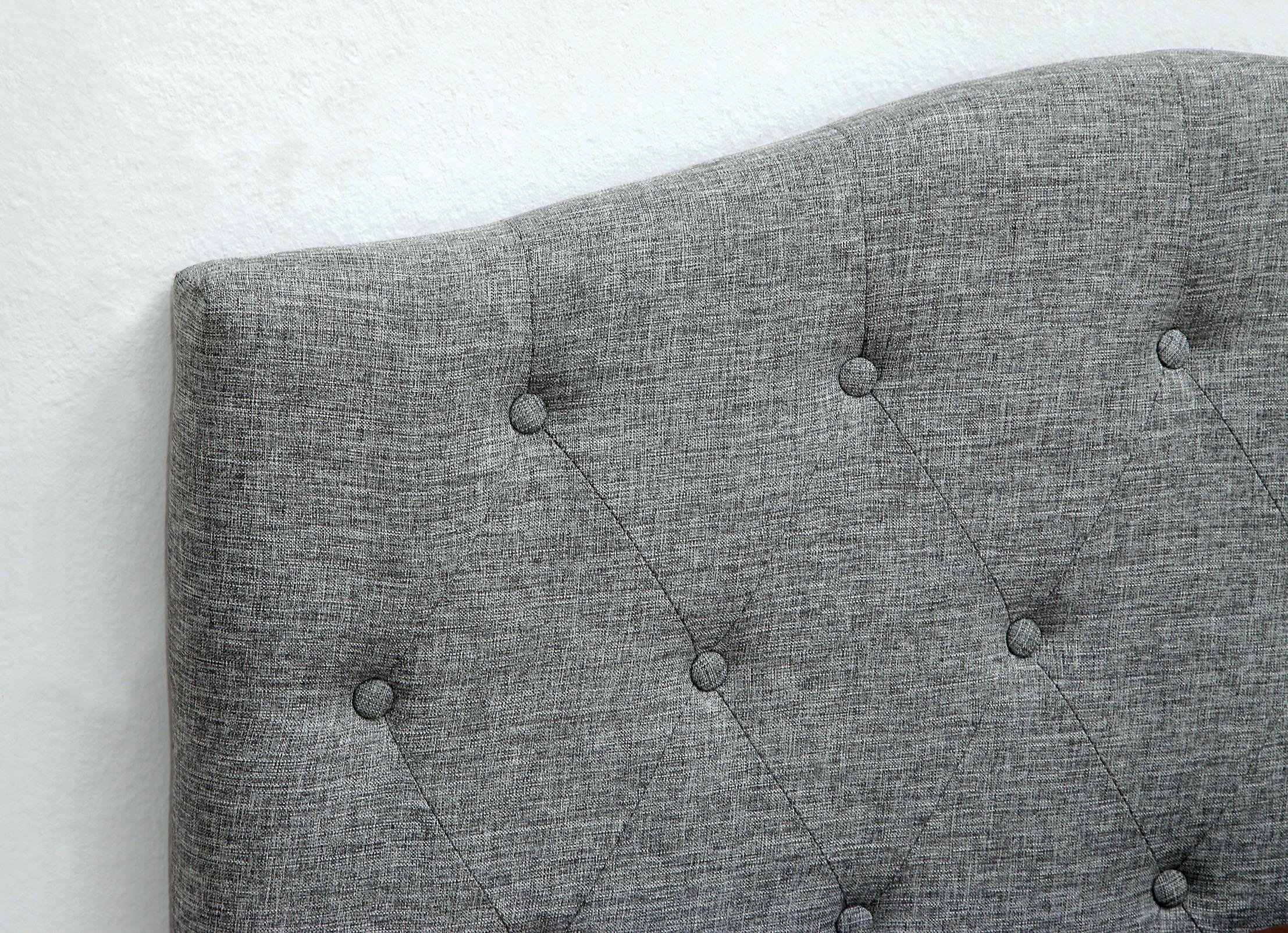 IDF-7989GY-HB-T Gray Woven Upholstered Twin Headboard - Venice-2