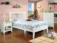 IDF-7908WH-T White Twin Platform Bed - Villa