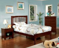 IDF-7908CH-T Cherry Twin Platform Bed - Villa