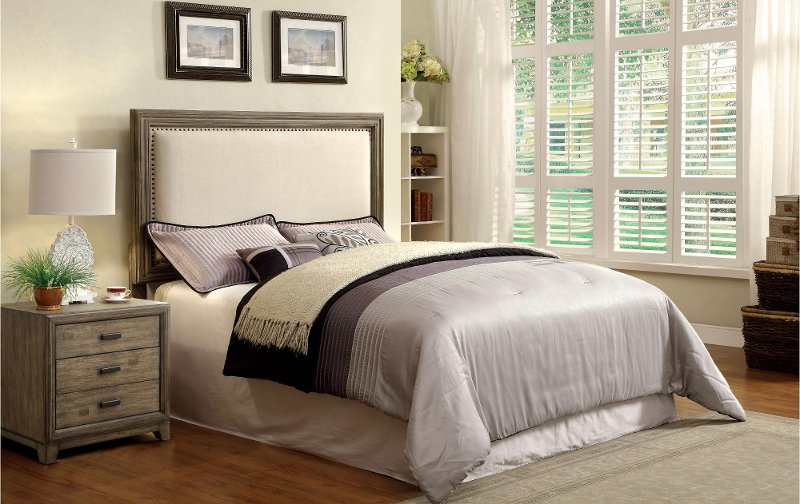 Rustic Cream Queen Upholstered Headboard Willow Rc Willey Rustic Cream Queen Upholstered Headboard Willow Rc Willey Furniture