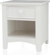 IDF-7905WH-N White Single Drawer Nightstand