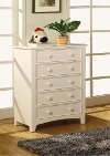 IDF-7905WH-C White 5-Drawer Chest of Drawers